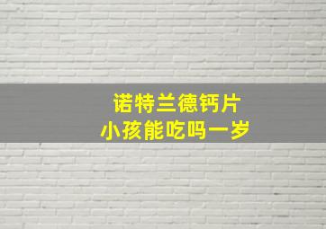 诺特兰德钙片小孩能吃吗一岁