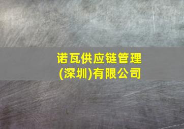 诺瓦供应链管理(深圳)有限公司