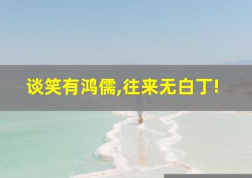 谈笑有鸿儒,往来无白丁!