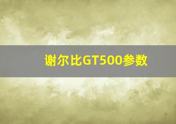 谢尔比GT500参数