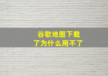 谷歌地图下载了为什么用不了