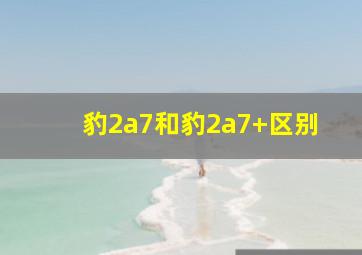 豹2a7和豹2a7+区别