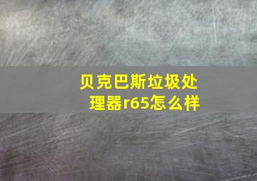 贝克巴斯垃圾处理器r65怎么样