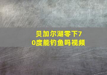 贝加尔湖零下70度能钓鱼吗视频