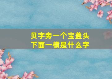 贝字旁一个宝盖头下面一横是什么字