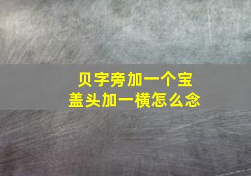 贝字旁加一个宝盖头加一横怎么念