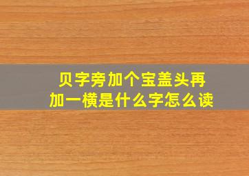 贝字旁加个宝盖头再加一横是什么字怎么读