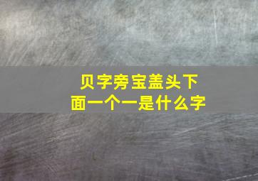 贝字旁宝盖头下面一个一是什么字