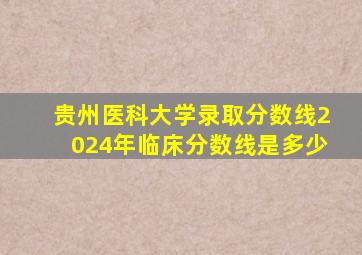 贵州医科大学录取分数线2024年临床分数线是多少