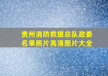 贵州消防救援总队政委名单照片高清图片大全