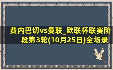 费内巴切vs曼联_欧联杯联赛阶段第3轮(10月25日)全场录像