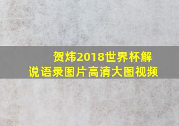 贺炜2018世界杯解说语录图片高清大图视频