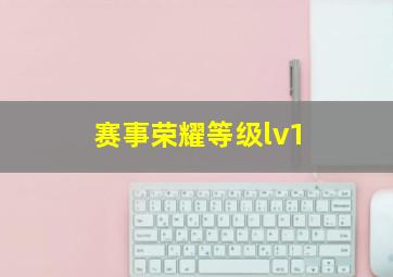 赛事荣耀等级lv1