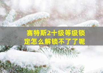 赛特斯2十级等级锁定怎么解锁不了了呢