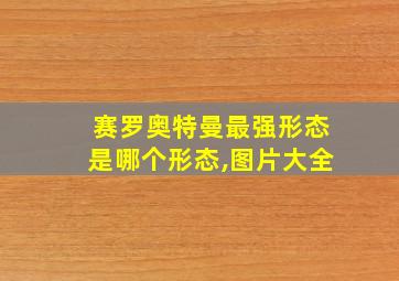 赛罗奥特曼最强形态是哪个形态,图片大全