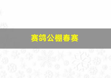 赛鸽公棚春赛