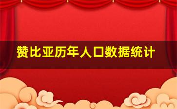 赞比亚历年人口数据统计