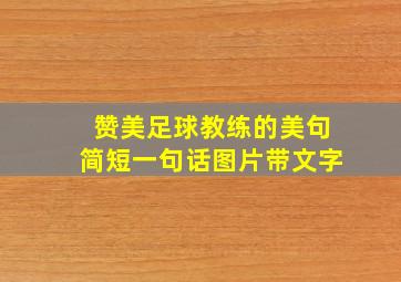 赞美足球教练的美句简短一句话图片带文字