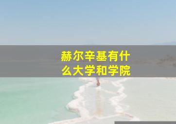 赫尔辛基有什么大学和学院