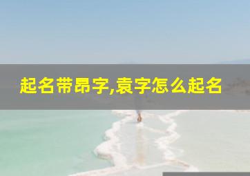 起名带昂字,袁字怎么起名