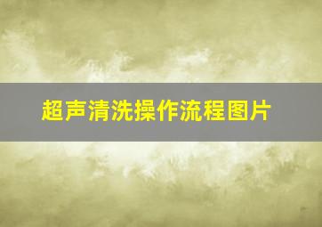 超声清洗操作流程图片