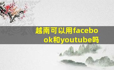 越南可以用facebook和youtube吗