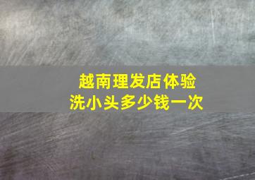 越南理发店体验洗小头多少钱一次