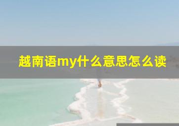 越南语my什么意思怎么读