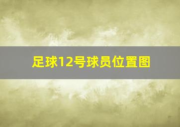 足球12号球员位置图