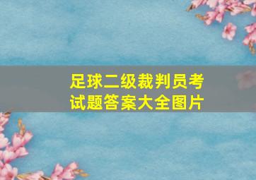 足球二级裁判员考试题答案大全图片