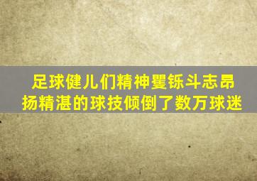 足球健儿们精神矍铄斗志昂扬精湛的球技倾倒了数万球迷