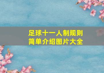 足球十一人制规则简单介绍图片大全