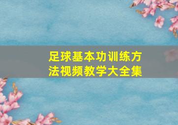 足球基本功训练方法视频教学大全集