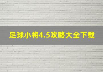 足球小将4.5攻略大全下载