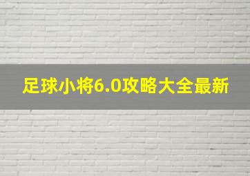 足球小将6.0攻略大全最新