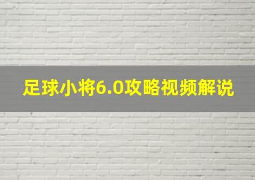 足球小将6.0攻略视频解说