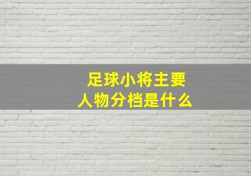 足球小将主要人物分档是什么