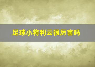 足球小将利云很厉害吗