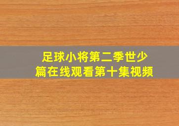 足球小将第二季世少篇在线观看第十集视频