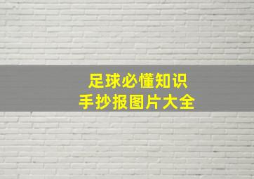 足球必懂知识手抄报图片大全