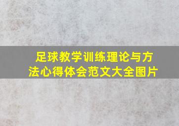 足球教学训练理论与方法心得体会范文大全图片