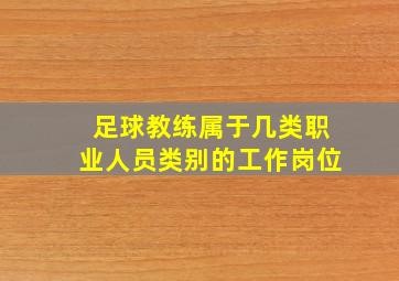 足球教练属于几类职业人员类别的工作岗位