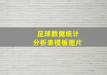 足球数据统计分析表模板图片