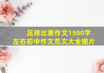 足球比赛作文1500字左右初中作文范文大全图片