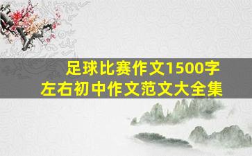 足球比赛作文1500字左右初中作文范文大全集