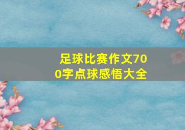 足球比赛作文700字点球感悟大全