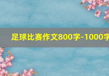 足球比赛作文800字-1000字