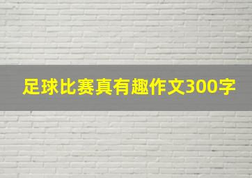 足球比赛真有趣作文300字