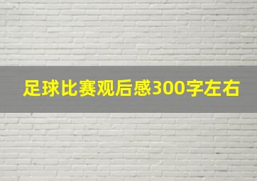 足球比赛观后感300字左右