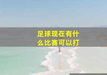 足球现在有什么比赛可以打